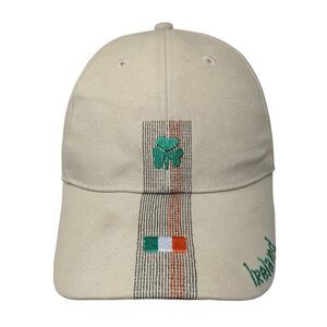 Clover Ireland Slideback Hat Tan OSFA Adjustable Embroidered Premier